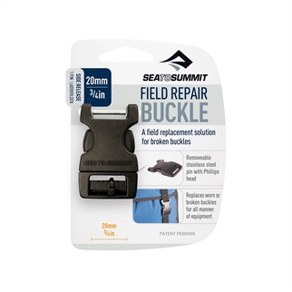 Field Repair Buckle Side Release 1 pin Black 20mm